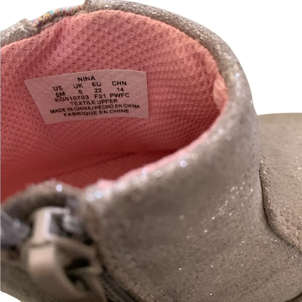 Stride Rite Sz 6M 360 Silver Nina Boots